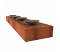 Cortab s vodnými misami 500x100x40cm