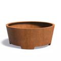 Albany Kvetináč Ø200x80cm oranžovo hnedý corten