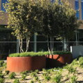 Gilbert Kvetináč Ø100x60cm oranžovo hnedý corten