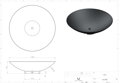 Misa z lakovanej ocele 80 x 21 cm - Antracit