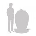 Asaki Jar Corten s podstavcom - sklobetónová fontána