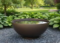 Misa na vodu z lakovanej ocele Deep vysoká 120x61 cm - Antický bronz