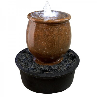 Ginger Jar Corten - sklobetónová fontána exteriér