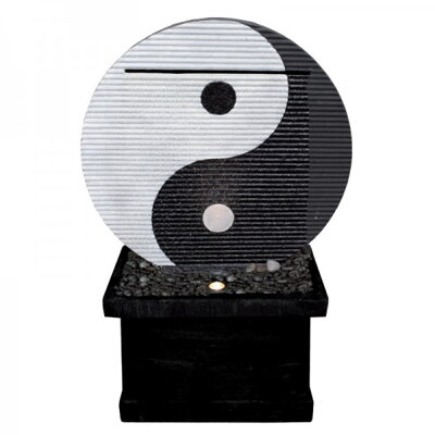 Yin Yang s hranatým podstavcom - vodná stena interiér/exteriér