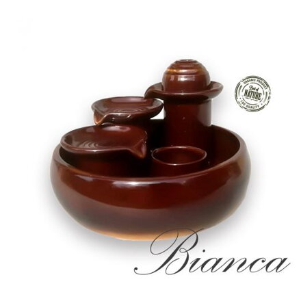 BIANCA BROWN Ø 23 cm keramická fontána