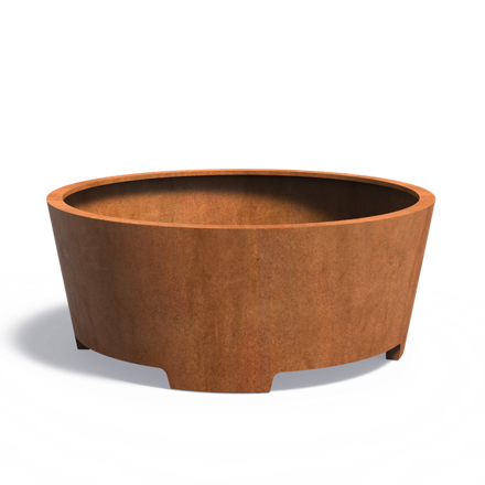 Albany Kvetináč Ø200x80cm oranžovo hnedý corten