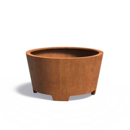 Albany Kvetináč Ø150x80cm oranžovo hnedý corten