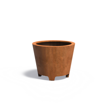 Albany Kvetináč Ø100x80cm oranžovo hnedý corten
