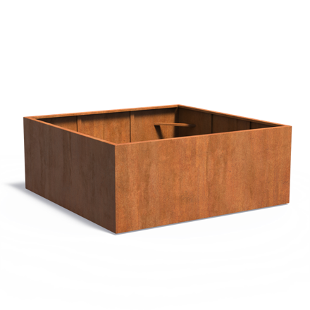 Darling Kvetináč 200x200x80cm oranžovo hnedý corten