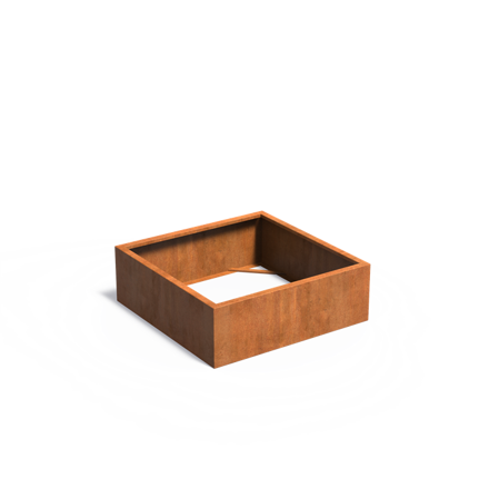 Gordon Kvetináč 120x120x40cm oranžovo hnedý corten