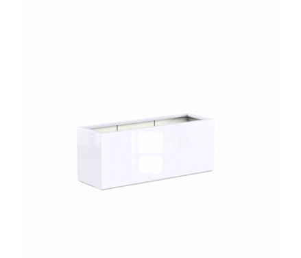 Innaloo Kvetináč 150x50x60cm biely z lesklého sklolaminátu