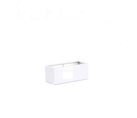 Innaloo Kvetináč 100x40x40cm biely z lesklého sklolaminátu