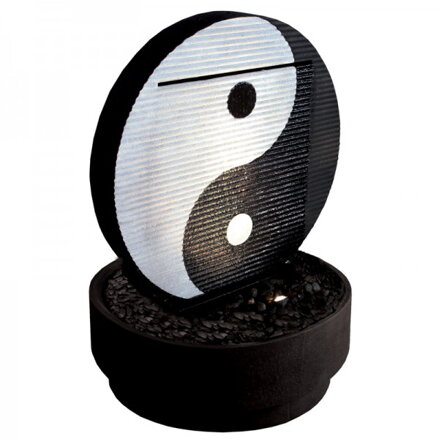 Yin Yang s okrúhlym podstavcom - vodná stena interiér/exteriér