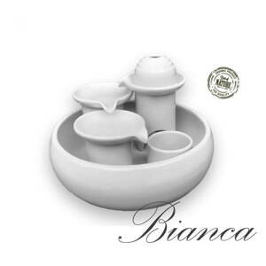 BIANCA WHITE Ø 23 cm keramická fontána