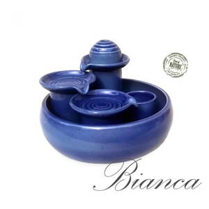 BIANCA BLUE Ø 23 cm keramická fontána