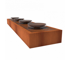 Cortab s vodnými misami 500x100x40cm