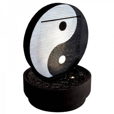 Yin Yang s okrúhlym podstavcom - vodná stena interiér/exteriér